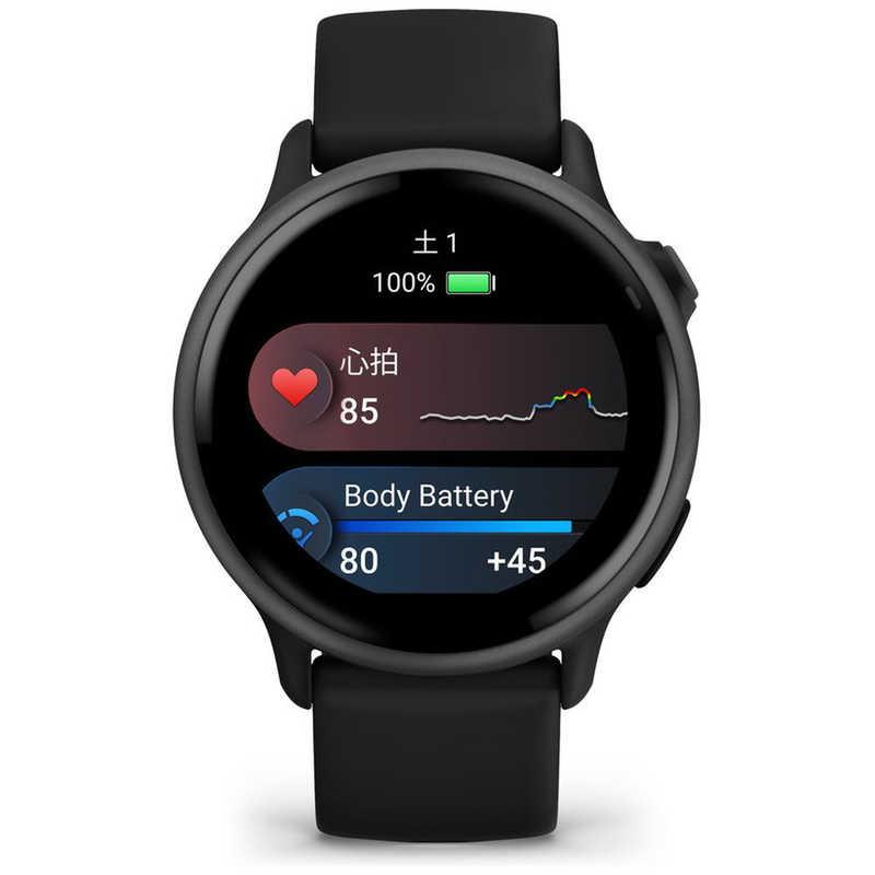 GARMIN　vivoactive 6 (ヴィヴォアクティブ 6)GPSスマートウォッチ(Suica対応) (ガーミン) Black/ Slate Black/ Slate　010-02985-30の画像