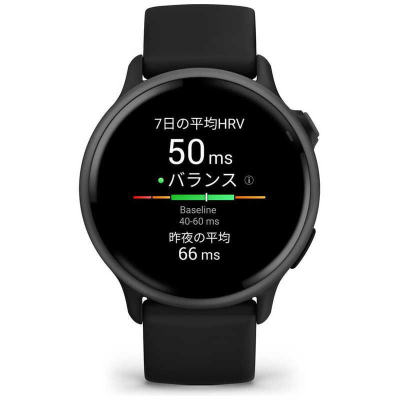 GARMIN　vivoactive 6 (ヴィヴォアクティブ 6)GPSスマートウォッチ(Suica対応) (ガーミン) Black/ Slate Black/ Slate　010-02985-30の画像
