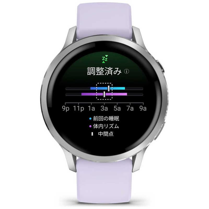 GARMIN　Venu 4(ヴェニュー4)41mm AMOLEDディスプレイ(心電図(ECG)アプリ)(Suica対応) (ガーミン) Silver / Periwinkle Silver / Periwinkle　010-03013-31_2