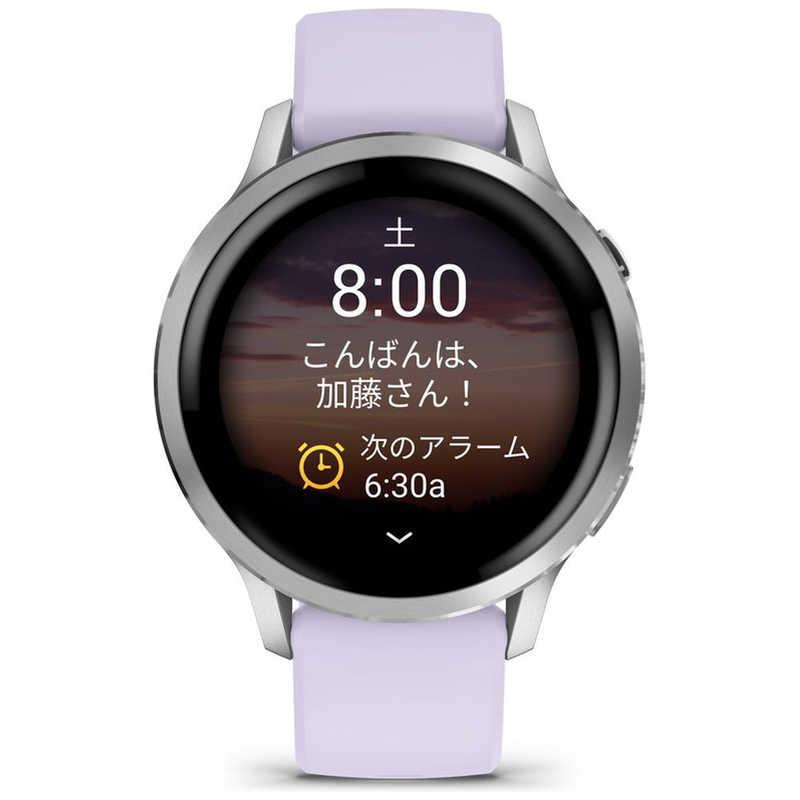 GARMIN　Venu 4(ヴェニュー4)41mm AMOLEDディスプレイ(心電図(ECG)アプリ)(Suica対応) (ガーミン) Silver / Periwinkle Silver / Periwinkle　010-03013-31_4