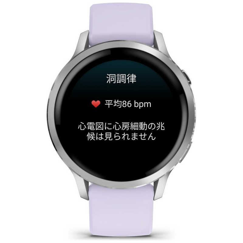 GARMIN　Venu 4(ヴェニュー4)41mm AMOLEDディスプレイ(心電図(ECG)アプリ)(Suica対応) (ガーミン) Silver / Periwinkle Silver / Periwinkle　010-03013-31_5