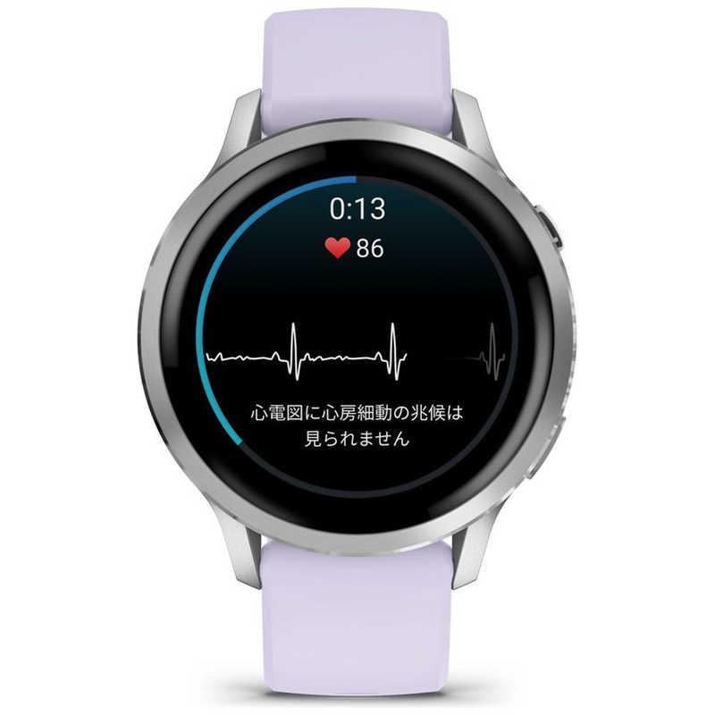 GARMIN　Venu 4(ヴェニュー4)41mm AMOLEDディスプレイ(心電図(ECG)アプリ)(Suica対応) (ガーミン) Silver / Periwinkle Silver / Periwinkle　010-03013-31_6