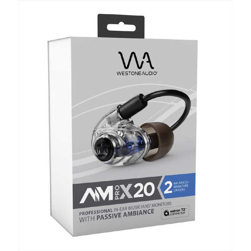 WESTONE イヤホン カナル型 ユニバーサルアンビエントIEM ［φ3.5mm ミニプラグ］ クリアー WA-AM-PRO-X20の画像