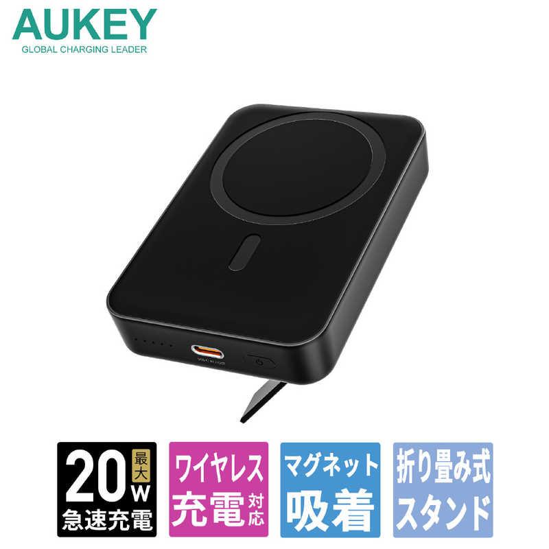 AUKEY モバイルバッテリー MagLink 10000mAh マグネット式ワイヤレス