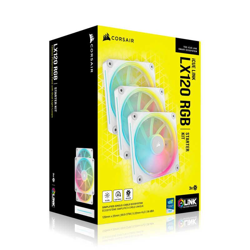コルセア CORSAIR iCUE LINK LX120 RGB WHITE Triple Fans Starter Kit