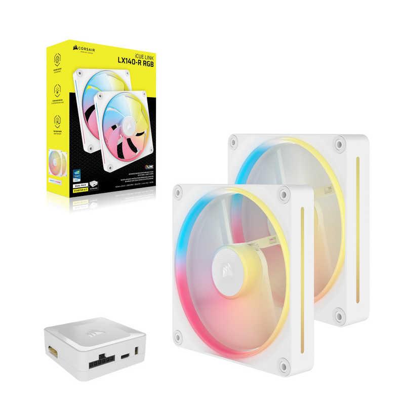 コルセア CORSAIR iCUE LINK LX140-R RGB WHITE Dual Reverse Fans