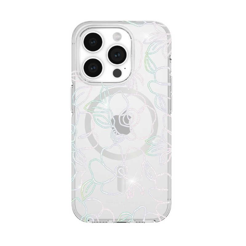 KATESPADE　iPhone 15 Pro Max KSNY Protective Hardshell MagSafe対応 - Modern Floral Glitter Silver　KS052638｜y-kojima｜04
