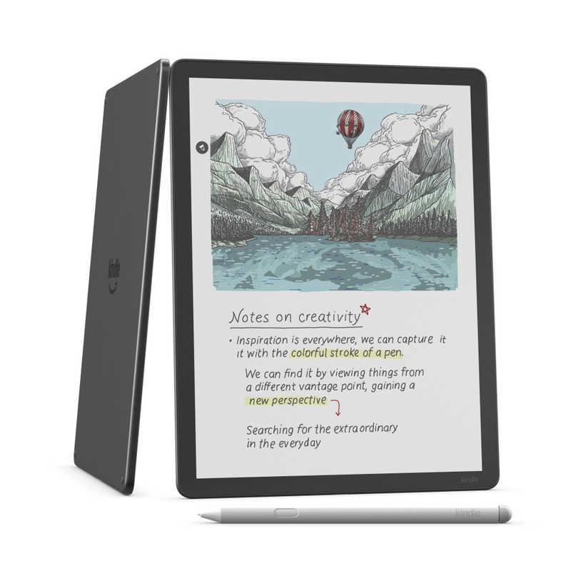 Amazon Kindle Scribe Colorsoft 11インチ、厚さ5.4mm・重さ400g、10色