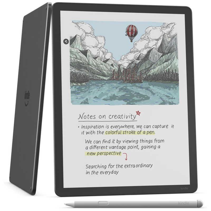 Amazon Kindle Scribe Colorsoft 11インチ、厚さ5.4mm・重さ400g、10色