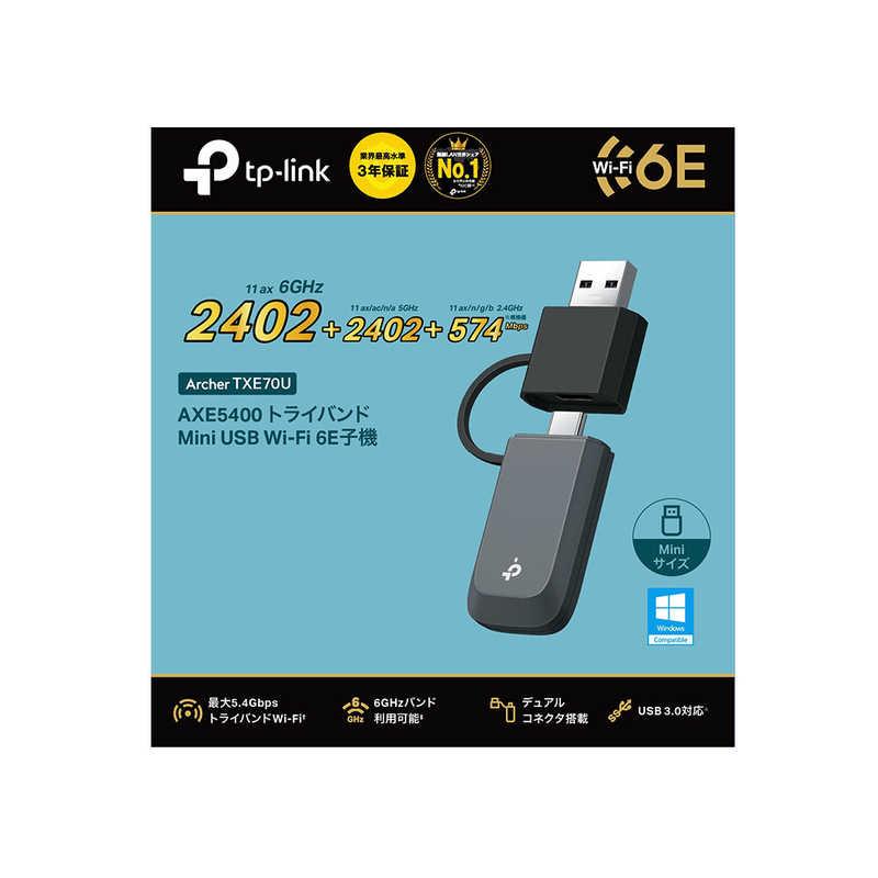 TPLINK Type-C＆Type-A対応 Wi-Fi 7無線LAN子機 トライバンド 6GHz対応