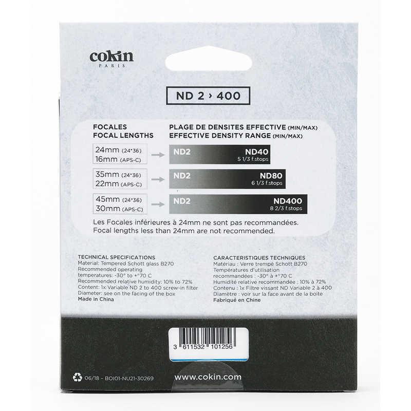Cokin コッキン NUANCES バリアブル NDX2-400 62mm : コジマ