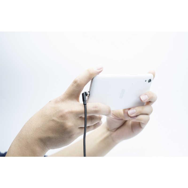 クマザキエイム 超楽ピタッスマホ充電ケーブル ブラック PR クマザキエイム 超楽ピタッスマホ充電ケーブル ブラック PR