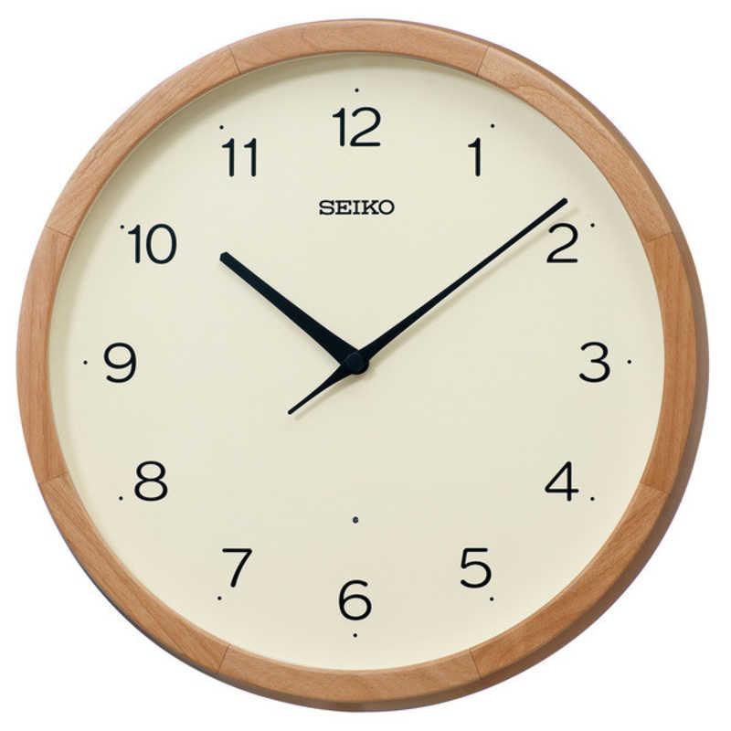 SEIKO（セイコー） 掛け時計 【スタンダード】 薄茶木地 ［電波自動