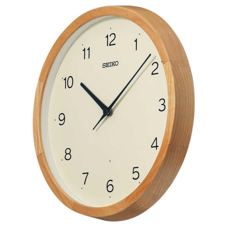 SEIKO（セイコー） 掛け時計 【スタンダード】 薄茶木地 ［電波自動