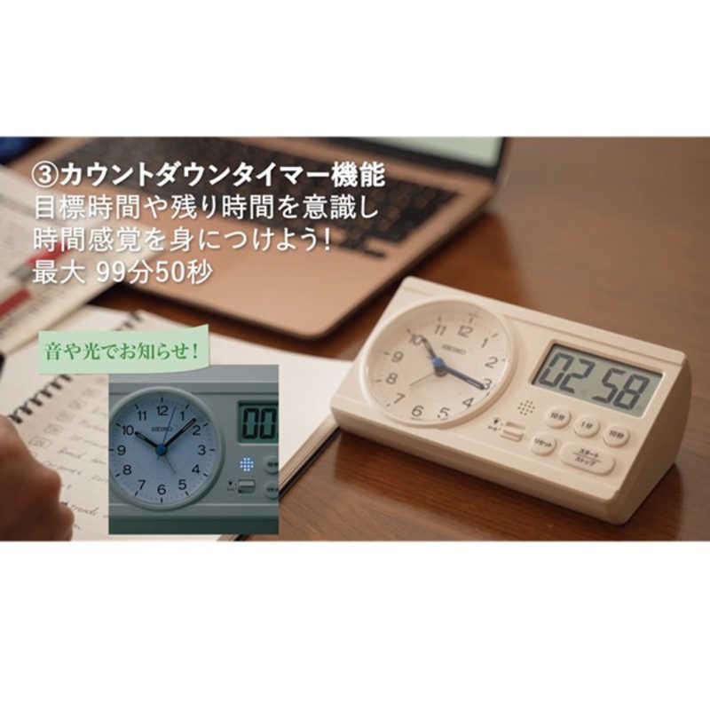 SEIKO（セイコー） 目覚まし時計 アナログ デジタル スタディタイム