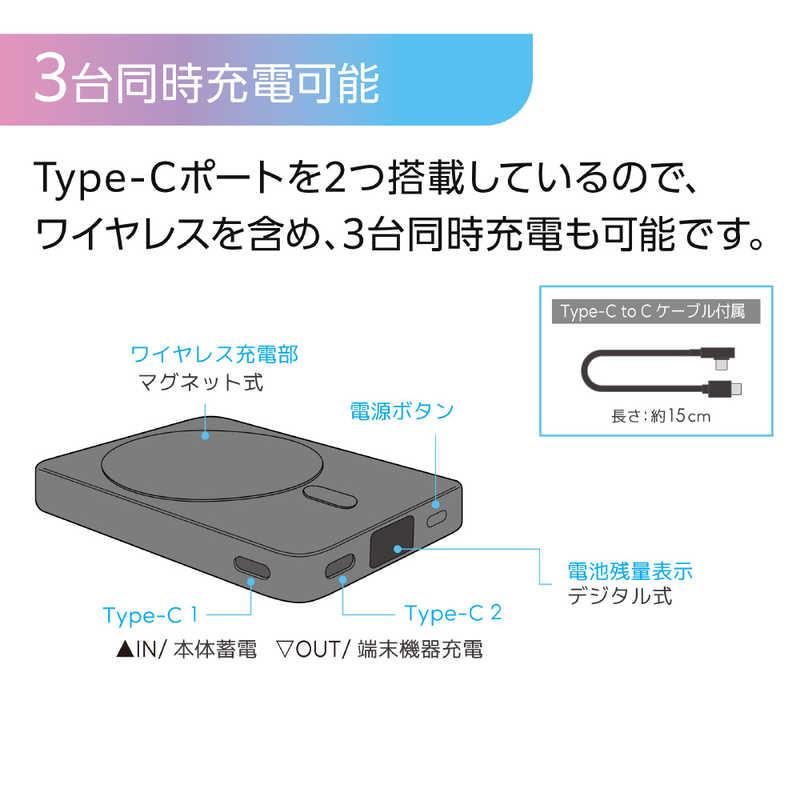 オズマ ワイヤレス準固体モバイルバッテリー 10000mAh PD20W スタンド