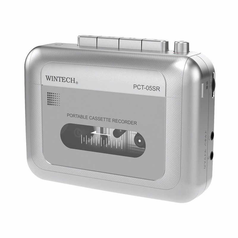 WINTECH ステレオ再生対応カセットテープレコーダー シルバー PCT-05SR