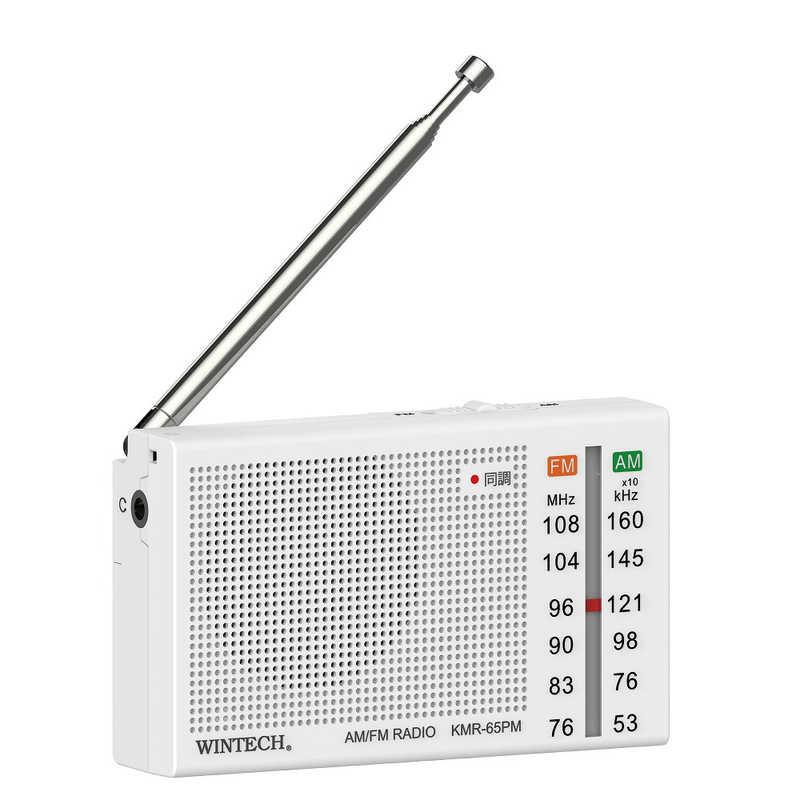 WINTECH AM/FMポータブルラジオ(横型) ［ワイドFM対応 / AM/FM