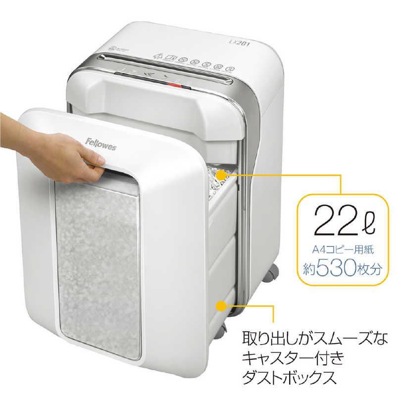 フェローズ 電動シュレッダー LX201 ホワイト [マイクロカット フェローズ 電動シュレッダー LX201 ホワイト [マイクロカット