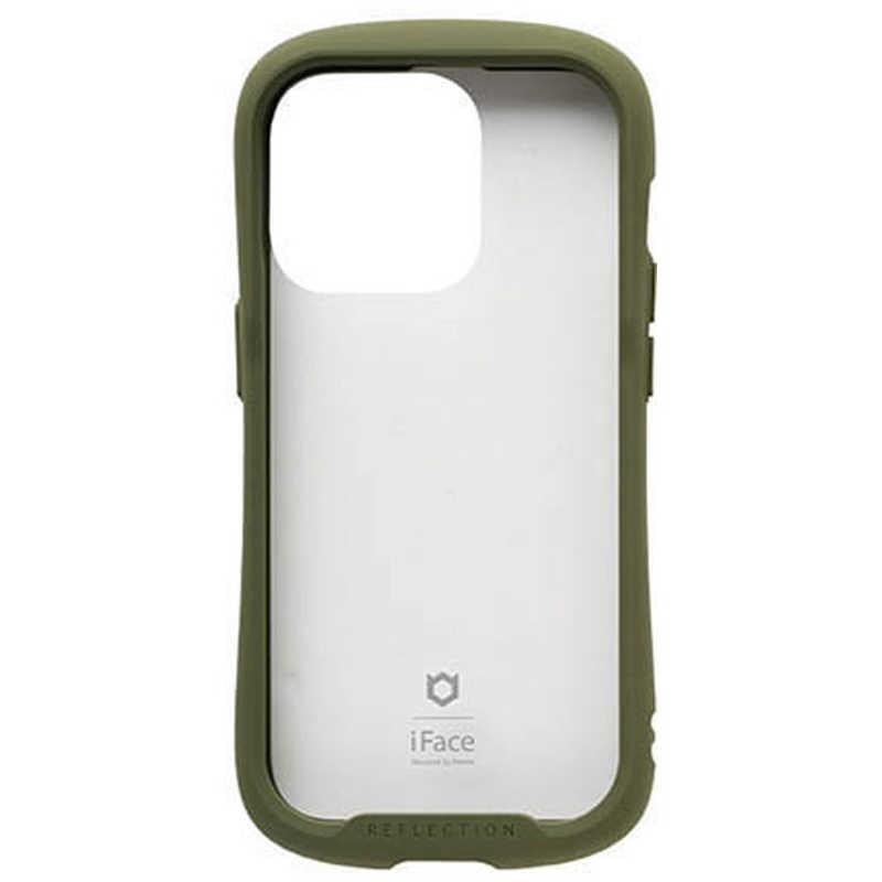 HAMEE iPhone 14 Pro iFace Reflection強化ガラスクリアケース カーキ
