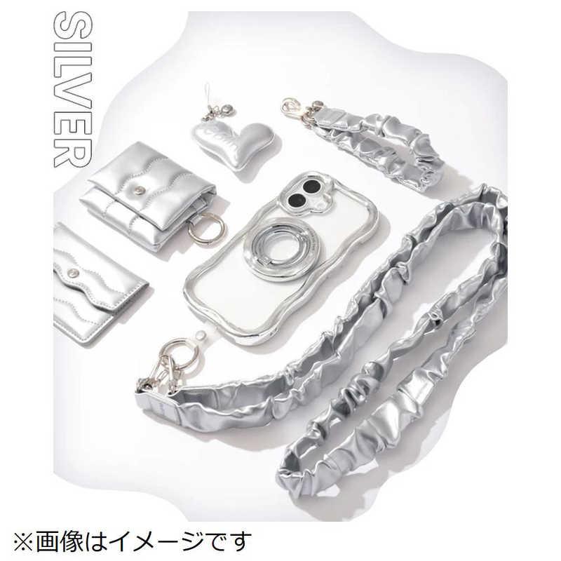 iface BeBlingセット iPhone16シルバー、バンカーリング HAMEE ［iPhone 16専用］iFace BeBling クリアケース iFace シルバー