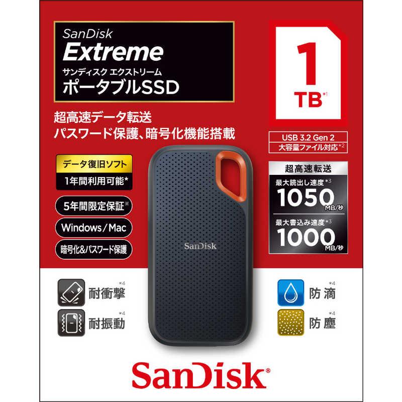 サンディスク　外付けSSD USB-C+USB-A接続 エクストリーム V2 ブラック オレンジ  ポータブル型  1TB 　SDSSDE61-1T00-J25｜y-kojima｜02