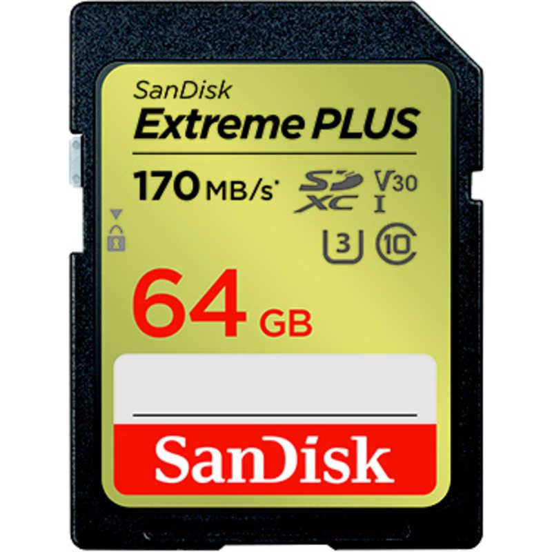 サンディスク SanDisk Extreme PLUS SDXC UHS-Iカード[Class10 /64GB 