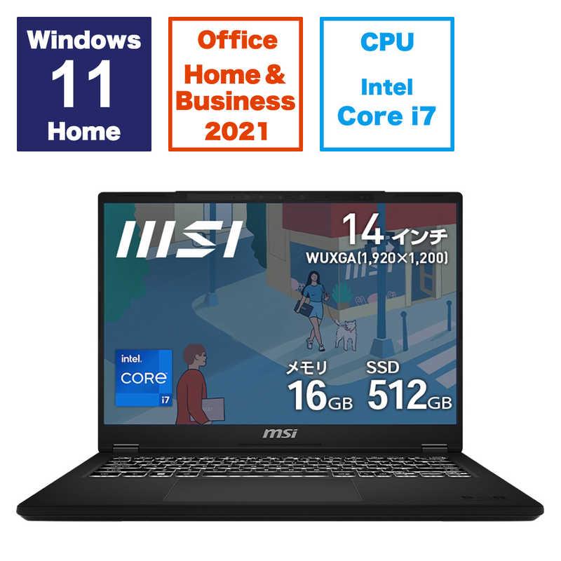 MSI ノートパソコン ［14.0型 /Win11 Home /Core i7 /メモリ16GB 