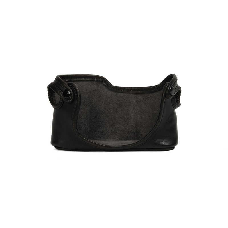 バルナックライカ用スナップホルダー ハンドメイド本革製 黒 【公式通販】