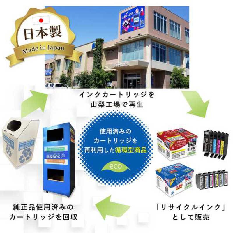 ジット キヤノン：BCI-331＋330/6MP対応 リサイクルインクカートリッジ