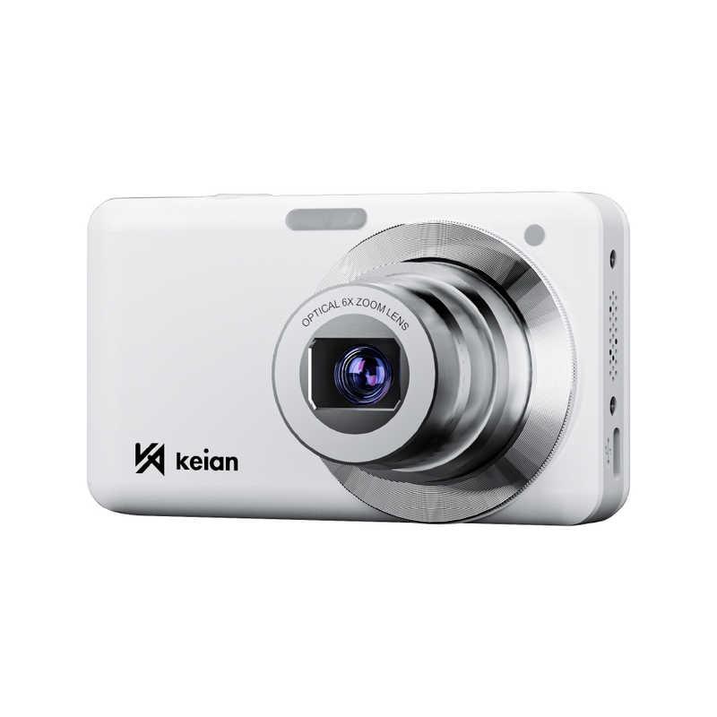 KEIAN 光学6倍コンパクトデジタルカメラ ホワイト KDC125-WH : コジマ