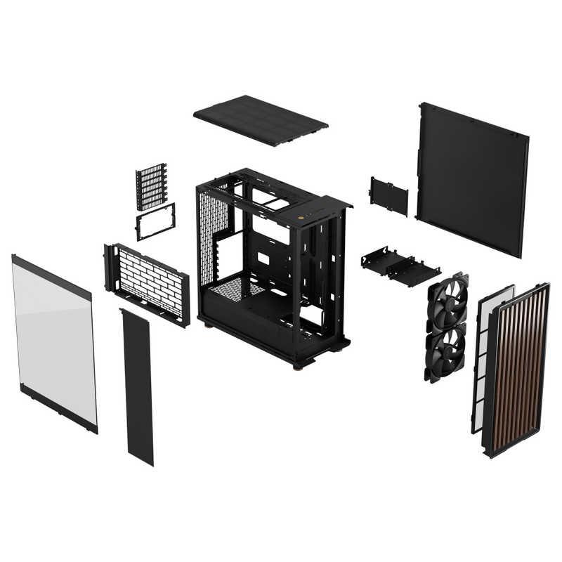 FRACTALDESIGN　PCケース［ATX /Micro ATX /Mini-ITX］North Charcoal Black TG Dark ブラック　FD-C-NOR1C-02