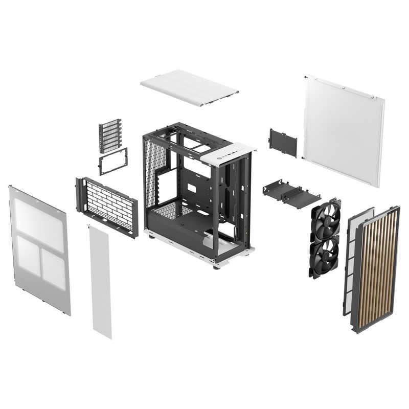 FRACTALDESIGN　PCケース［ATX /Micro ATX /Mini-ITX］North Chalk White ホワイト　FD-C-NOR1C-03