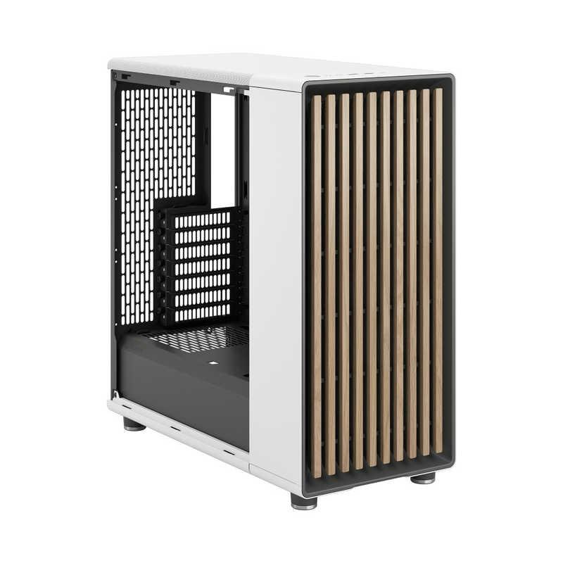 FRACTALDESIGN　PCケース［ATX /Micro ATX /Mini-ITX］North Chalk White TG Clear ホワイト　FD-C-NOR1C-04
