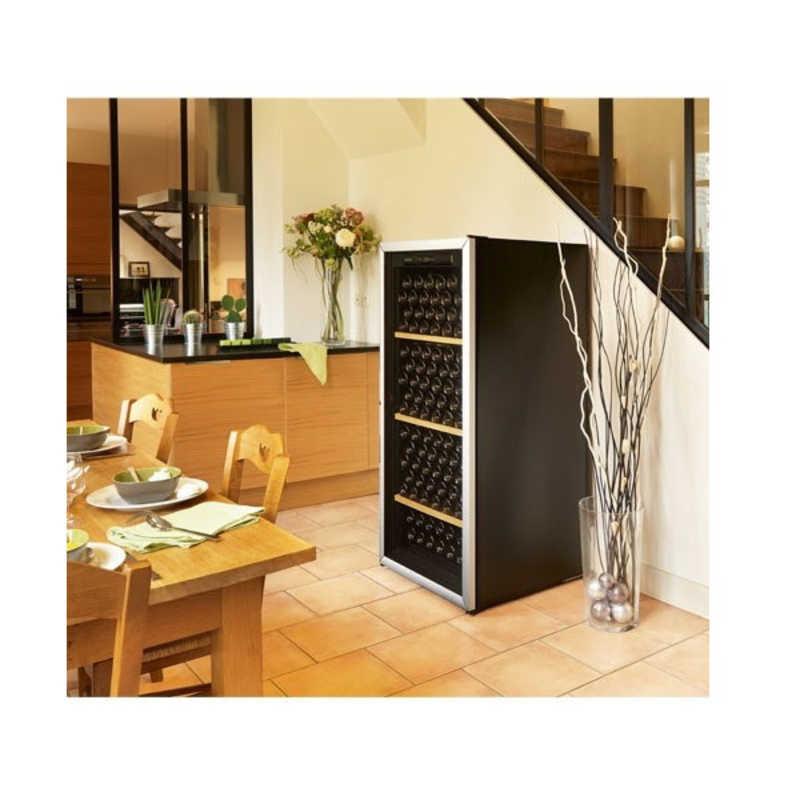 アルテビノ ワインセラー OMシリーズ 182本 棚板3枚 ノアール 黒 OVM03