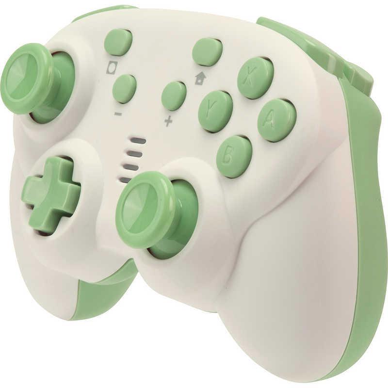 サイバーガジェット SWITCH用 ジャイロコントローラー ミニ無線タイプ CY-NSGYCMB-CG クリーム×ライトグリーン|コジマPayPayモール店|01