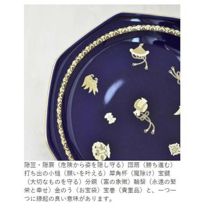【新品未使用】ルリ宝ずくし　八角皿　大皿 箱もあり 香蘭社 ルリ宝づくし・八角皿 R724-EV8 : コジマYahoo!店 - 通販