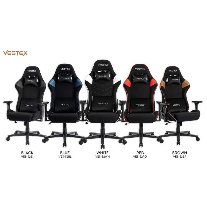 ルームワークス　ゲーミングチェア ［W720xD720xH1205〜1275mm］ VESTEX S2シリーズ(フットレストなし) ブラウン　VES-S2BR_6