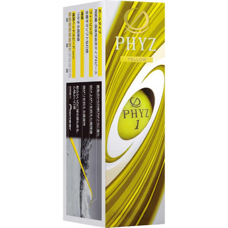 ブリヂストン ゴルフボール PHYZ ファイズ 1スリーブ(3球)/イエロー