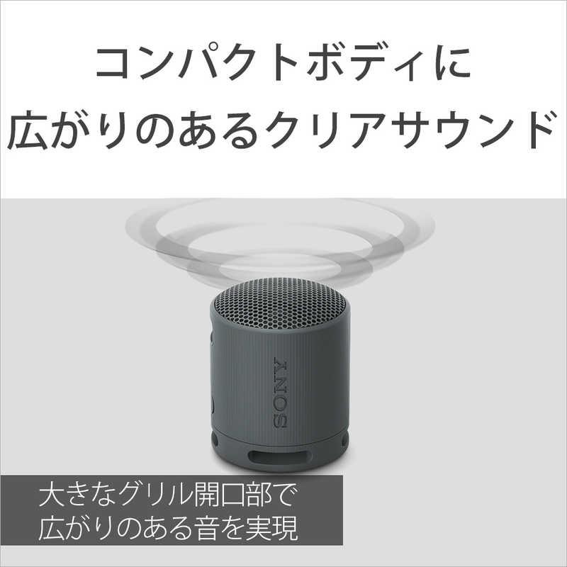 ソニー　SONY　ワイヤレスポータブルスピーカー ブラック［防水 /Bluetooth対応］　SRS-XB100 BC｜y-kojima｜06
