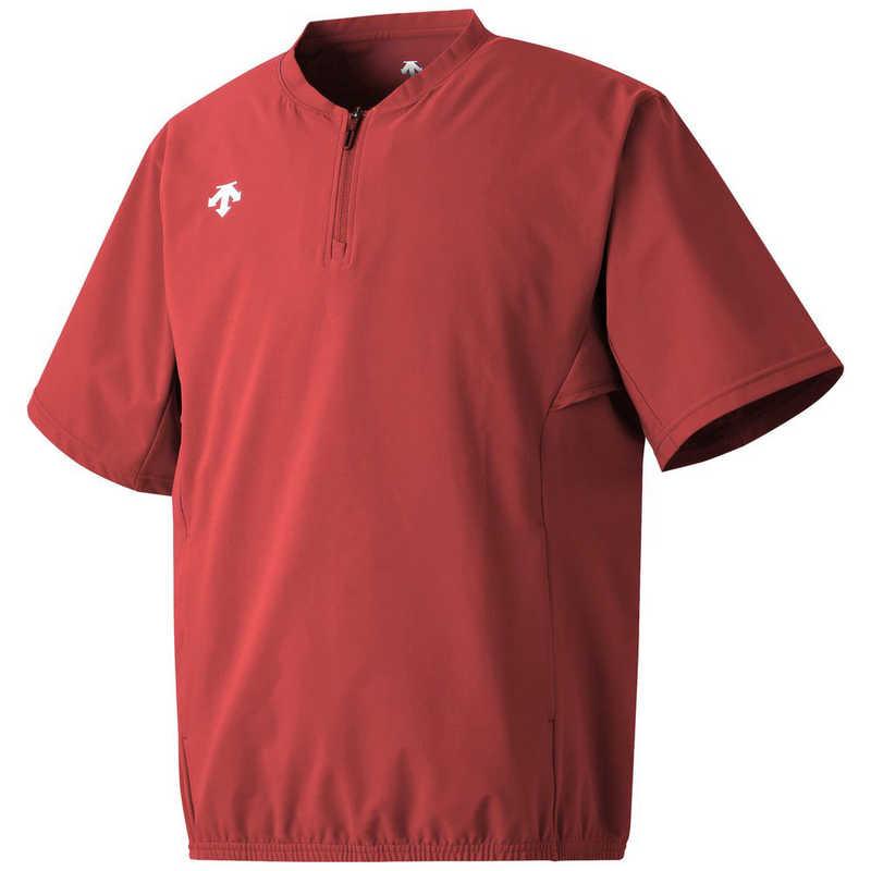 デサント　DESCENTE 半袖 ストレッチジャケット レッド 3XO DB5SJK32M 【返品交換不可】　DB5SJK32M_25SS デサント DESCENTE 半袖 ストレッチジャケット レッド XO DB5SJK32M