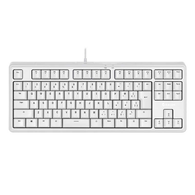 センチュリー メンブレンゲーミングキーボードTKL ホワイト RACEN