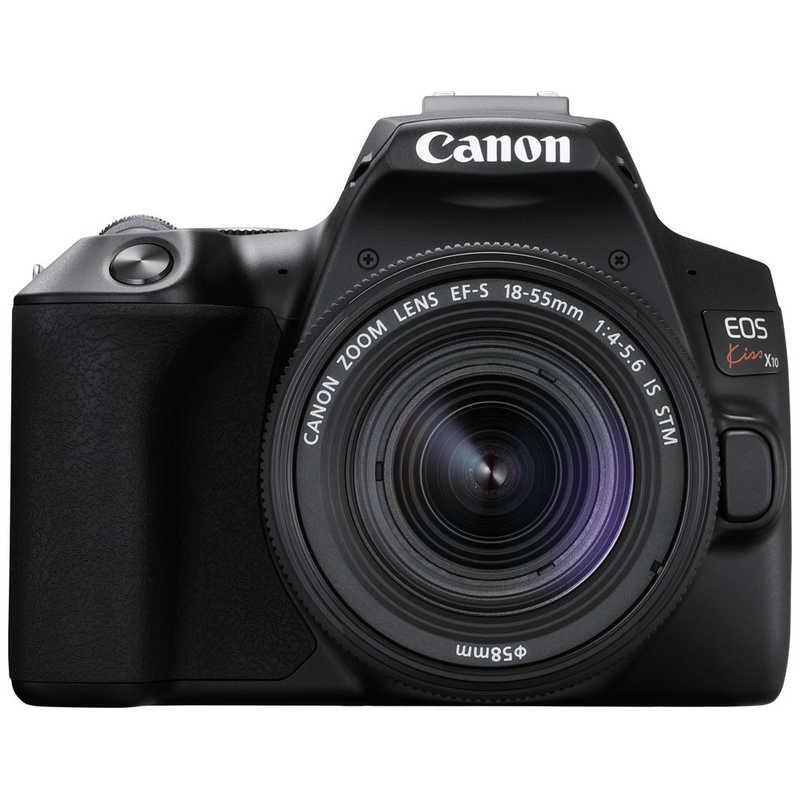 キヤノン CANON デジタル一眼レフカメラ 卓抜 限定モデル EOS Kiss X10 STM レンズキット ブラック EF-S18-55 IS