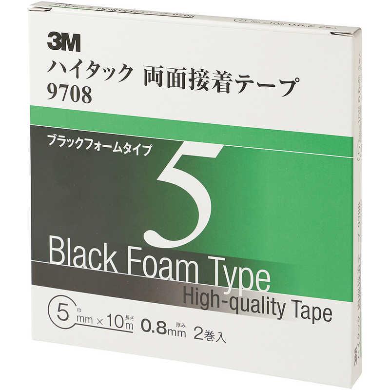 3M 3Mジャパン 3M ハイタック両面接着テープ 9708 5mmX10m 黒 2