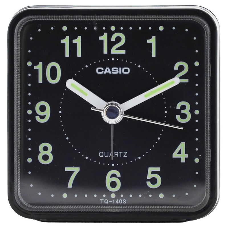こ※たか様　ブラック アナログ時計　ノベルティ CASIO（カシオ） 目覚まし時計 「トラベルクロック」 TQ-140S-1JF