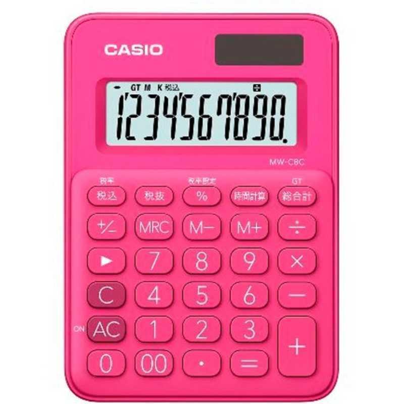 CASIO カシオ CASIO カラフル電卓(10桁) MW-C8C-RD-N ビビッド CASIO カシオ CASIO カラフル電卓(10桁) MW-C8C-RD-N ビビッド