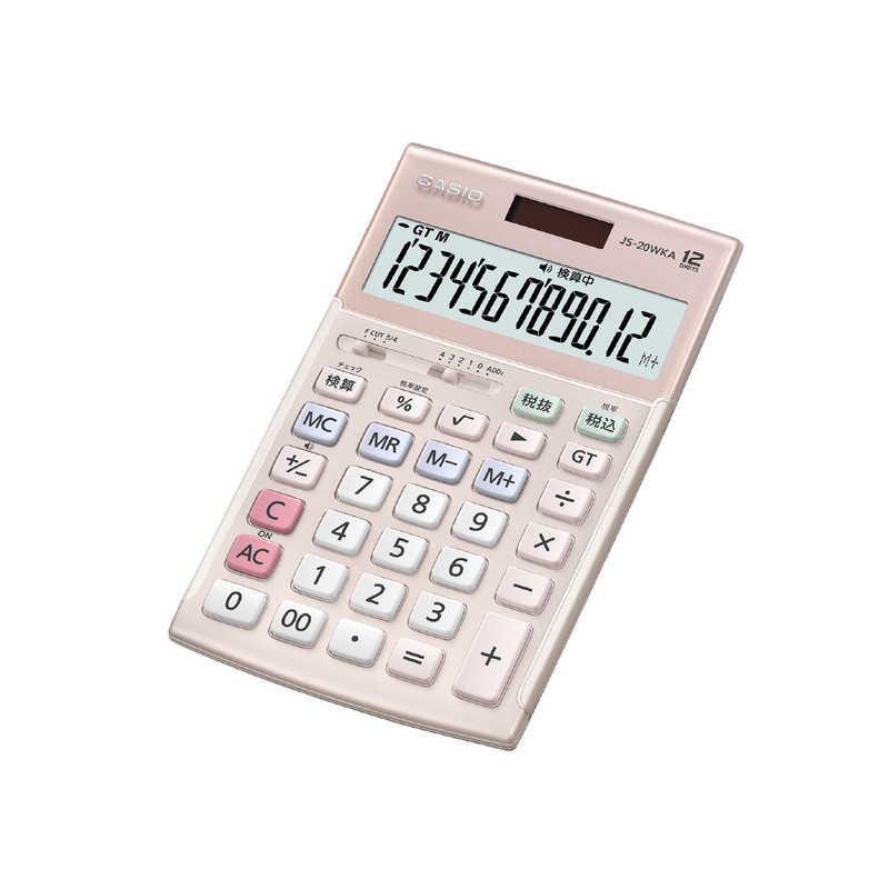 【ポスト投函で送料無料】CASIO カシオ  JS-20WKA-PK-N 本格実務電卓 検算 CASIO（カシオ） 本格実務電卓(検算) [12桁] JS-20WKA-PK-N : コジマ