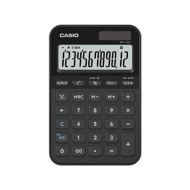 カシオ CASIO デザイン電卓 [12桁] ブラック MW-C20D-BK-N : コジマYahoo!店 - 通販 - Yahoo!ショッピング