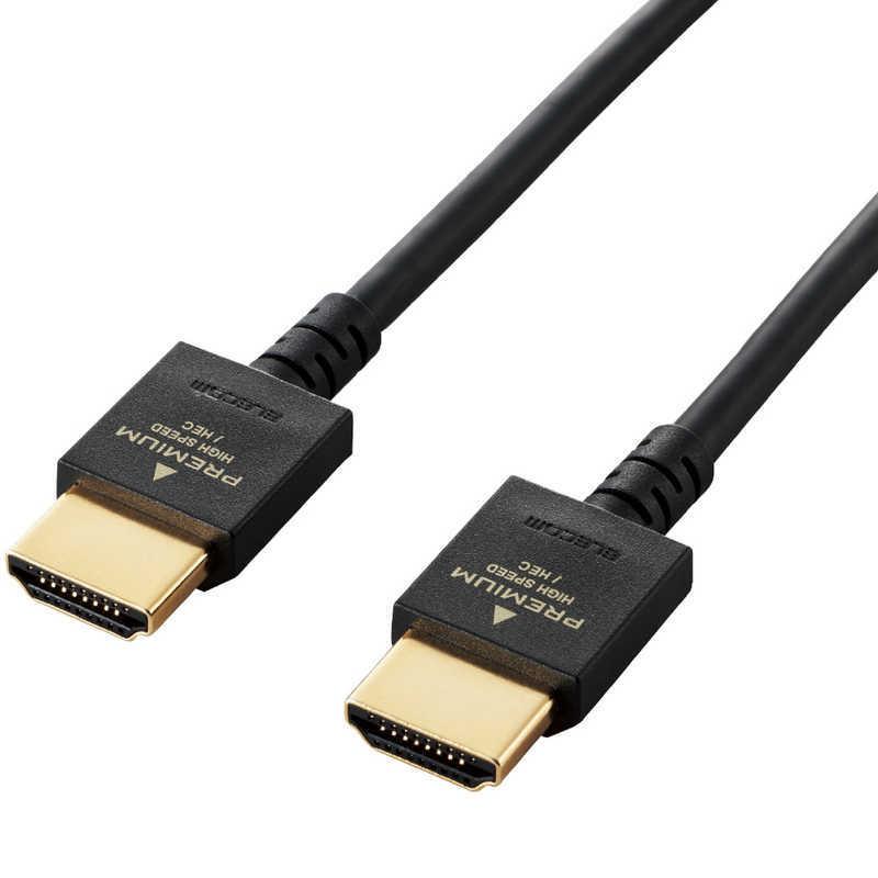 エレコム　ELECOM　HDMIケーブル ブラック [1m/HDMI⇔HDMI/スタンダードタイプ/4K対応]　DH-HDP14EY10BK｜y-kojima