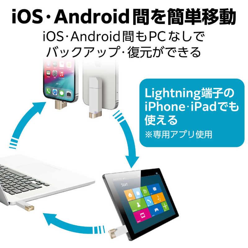 エレコム　ELECOM　LightningUSBメモリ USB3.2 USB3.0対応 64GB ホワイト　MF-LGU3B064GWH_3